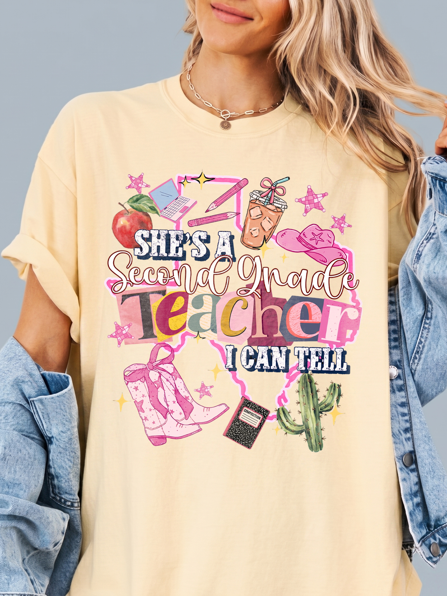 Western Second Grade Teacher Graphic Tee - Back to School Shirt