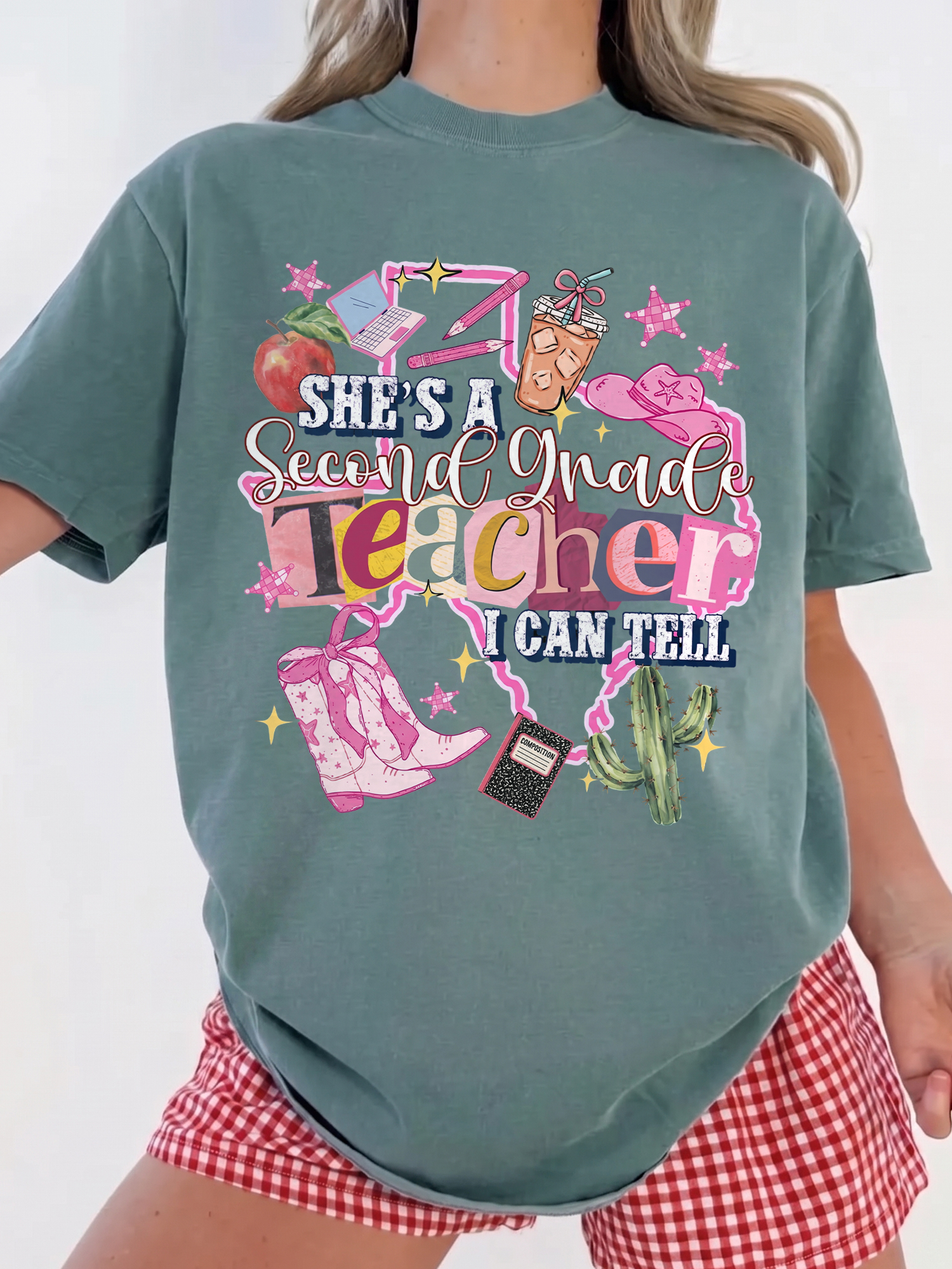 Western Second Grade Teacher Graphic Tee - Back to School Shirt