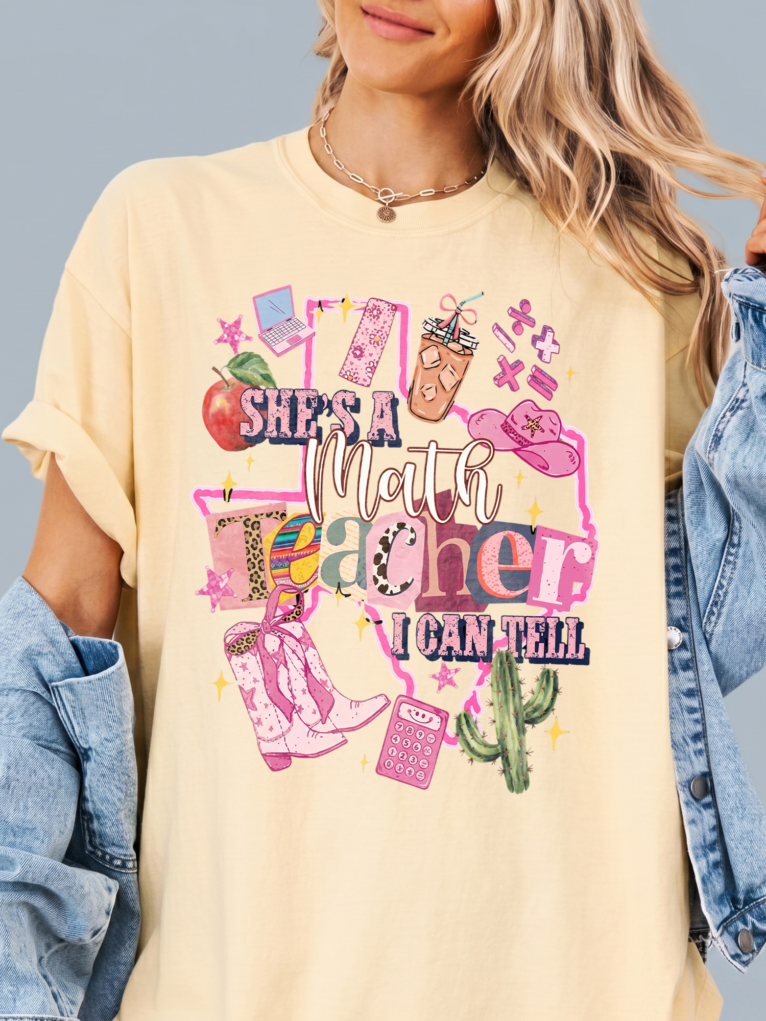 She's A Math Teacher I Can Tell Shirt - Western Texas Educator Tee