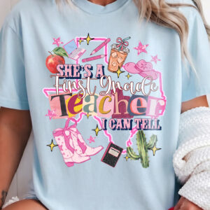 First Grade Teacher Western Graphic T-Shirt | Back to School Gift