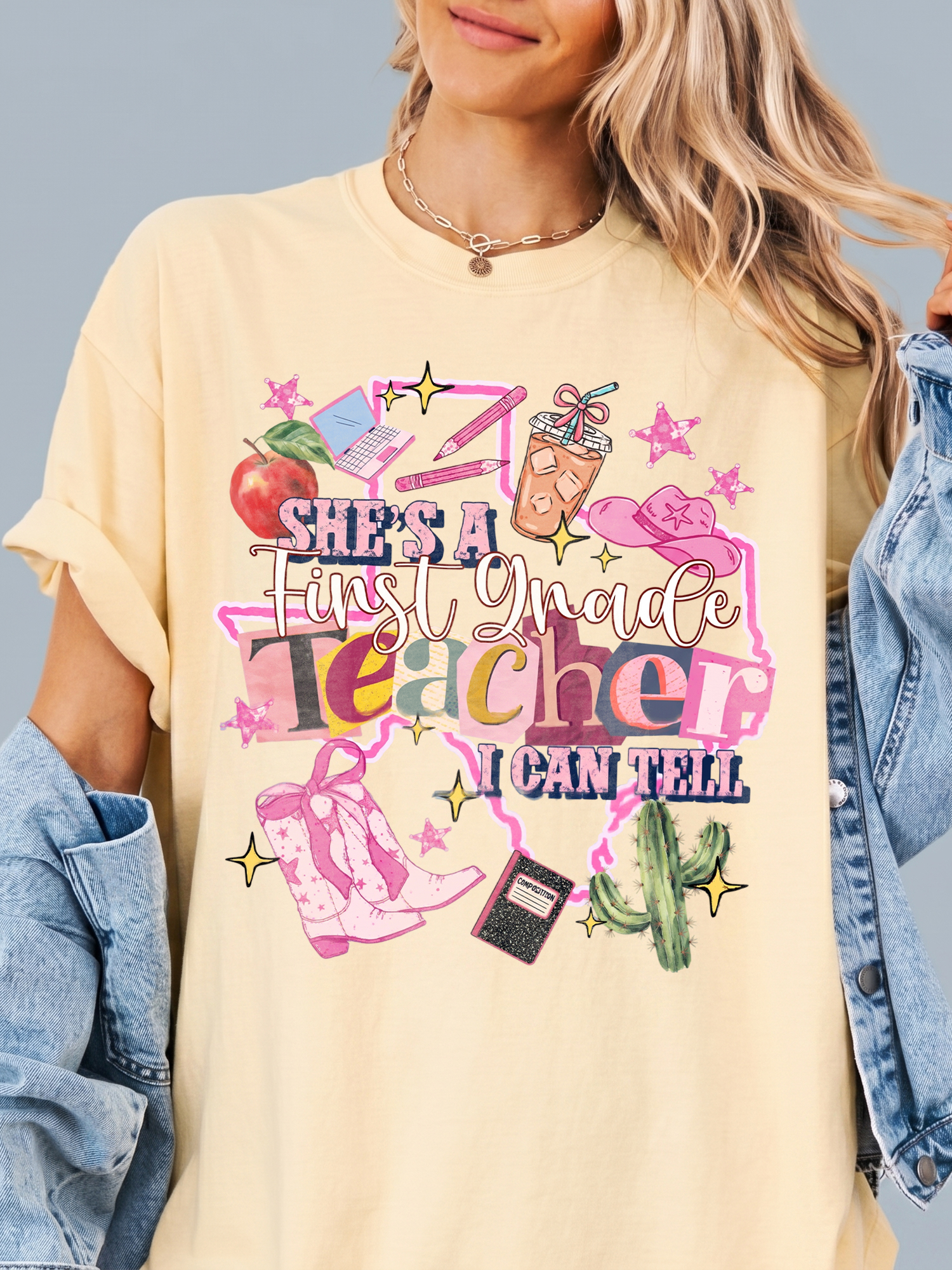 First Grade Teacher Western Graphic T-Shirt | Back to School Gift