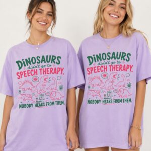 Funny Dinosaur Speech Therapy Shirt | Pediatric SLP Graphic Tee
