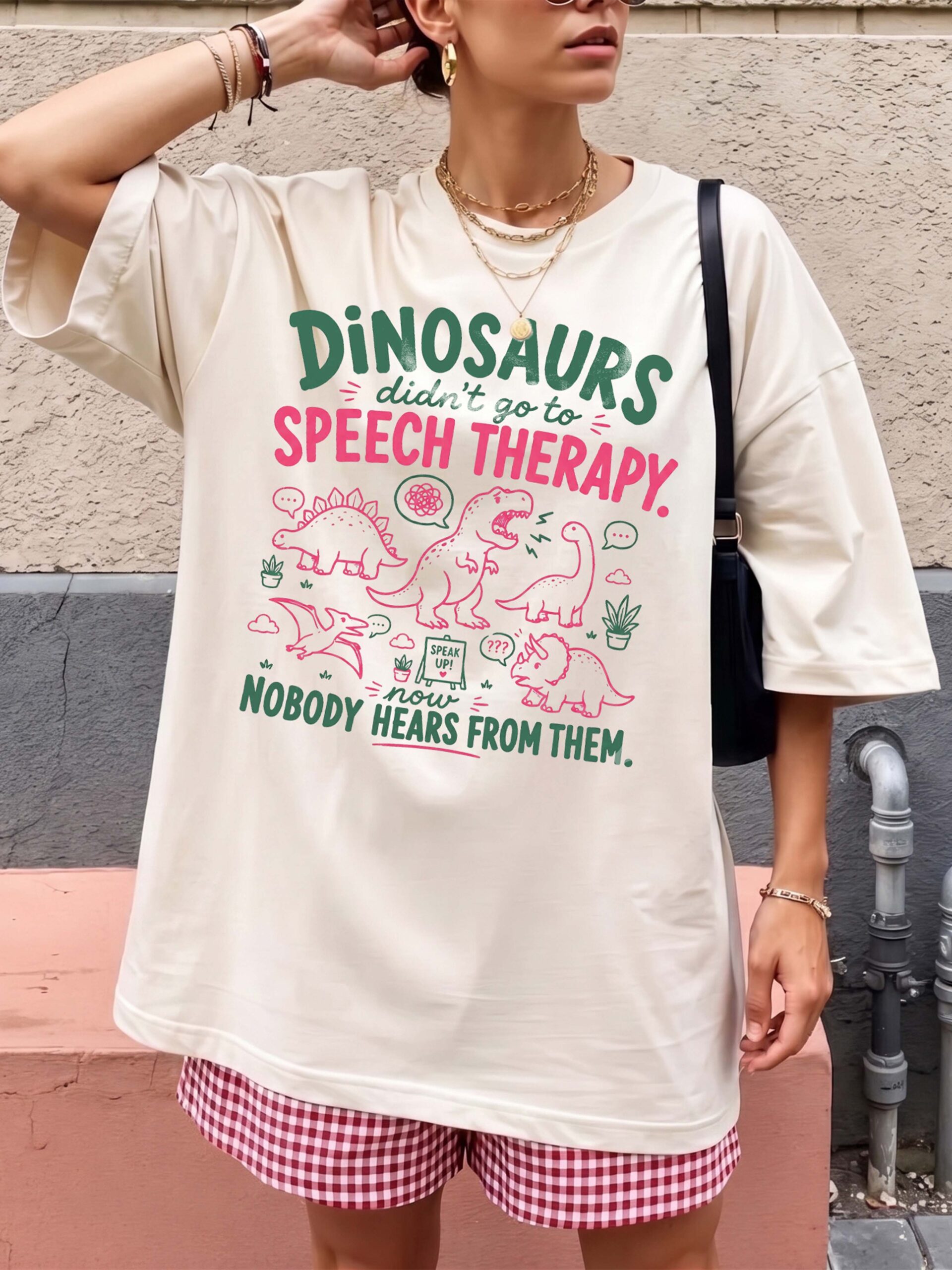Funny Dinosaur Speech Therapy Shirt | Pediatric SLP Graphic Tee