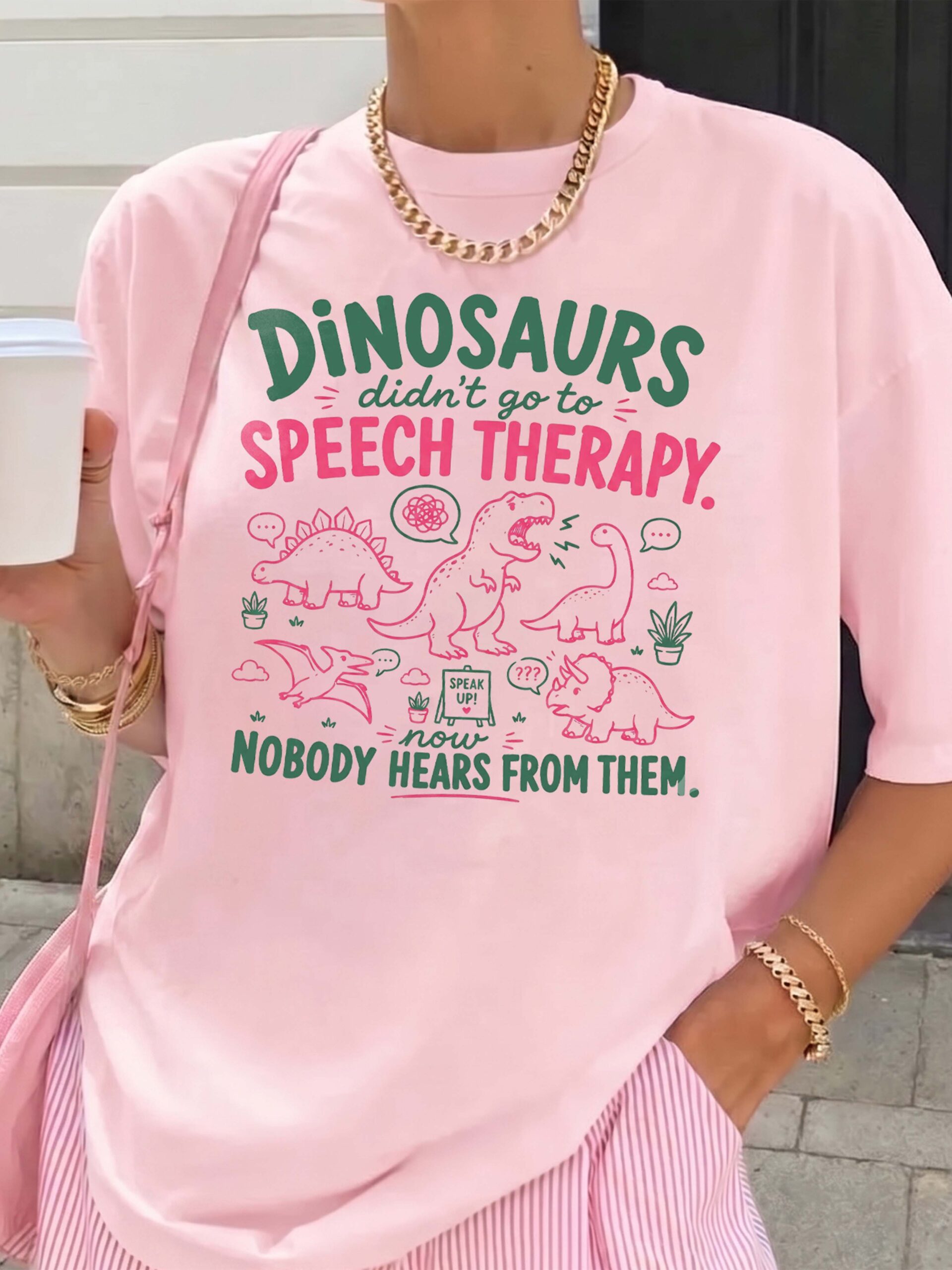 Funny Dinosaur Speech Therapy Shirt | Pediatric SLP Graphic Tee