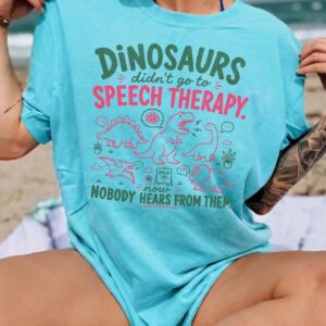 Funny Dinosaur Speech Therapy Shirt | Pediatric SLP Graphic Tee