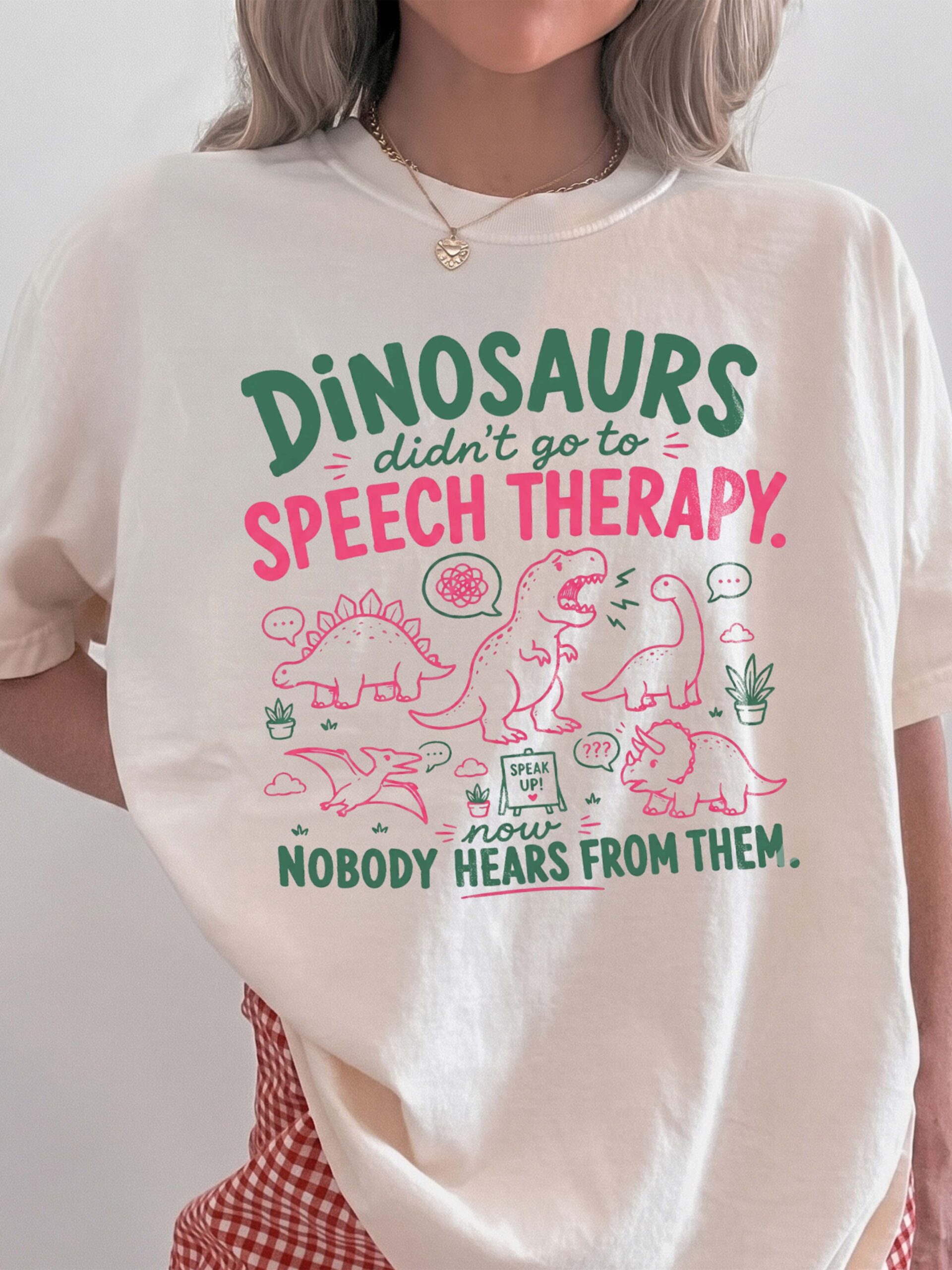 Funny Dinosaur Speech Therapy Shirt | Pediatric SLP Graphic Tee