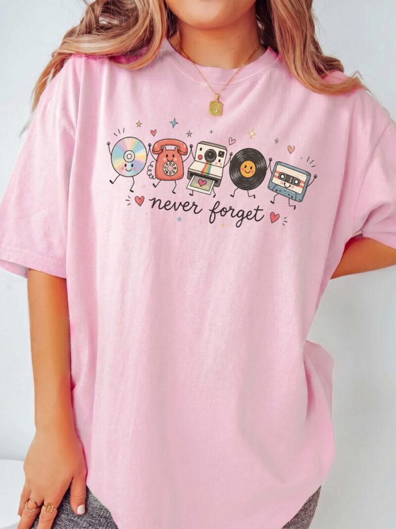 Never Forget Retro Tech Graphic Tee - 90s Nostalgia