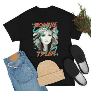 Vintage 80s Bonnie Tyler Graphic Tee Retro Pop Rock Shirt