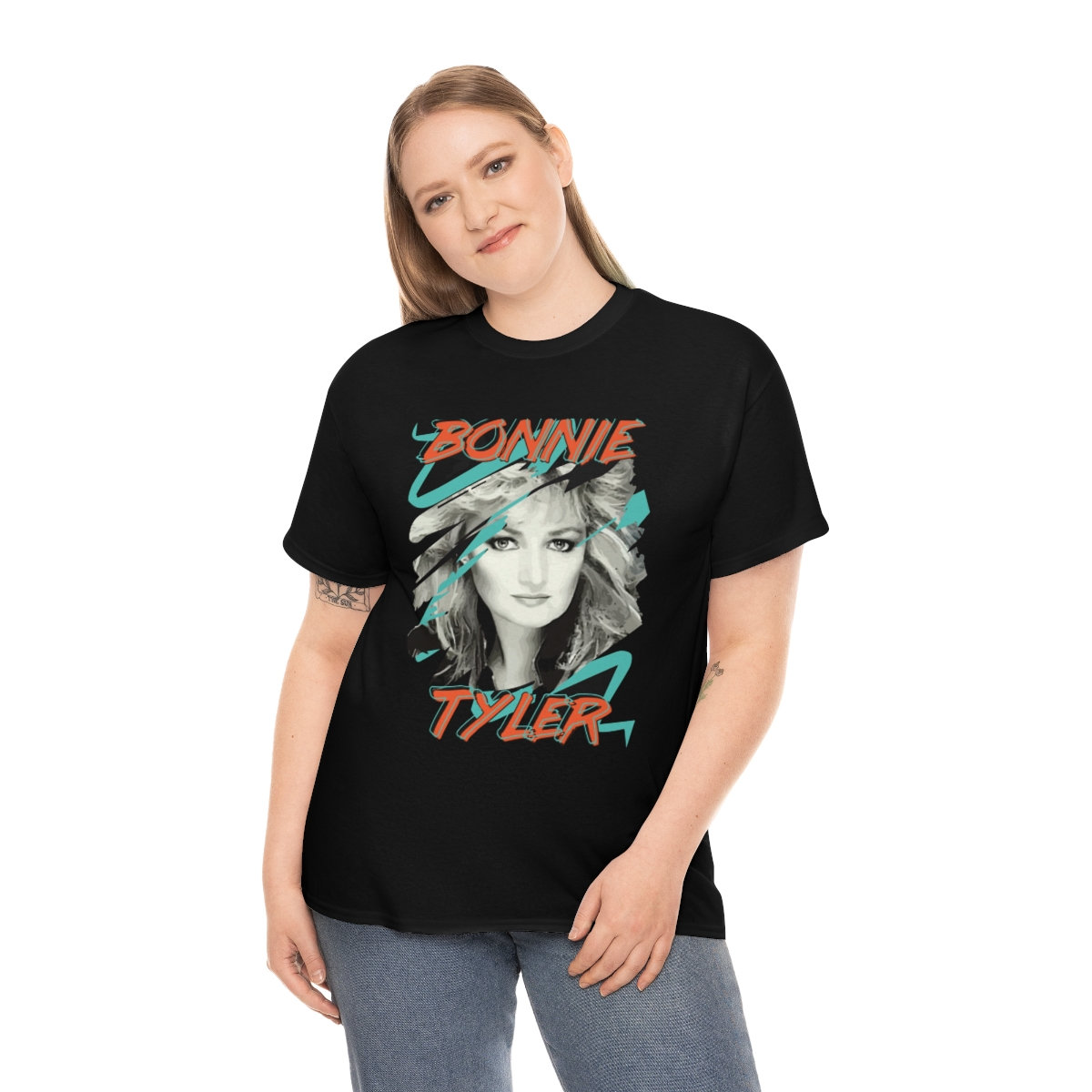 Vintage 80s Bonnie Tyler Graphic Tee Retro Pop Rock Shirt