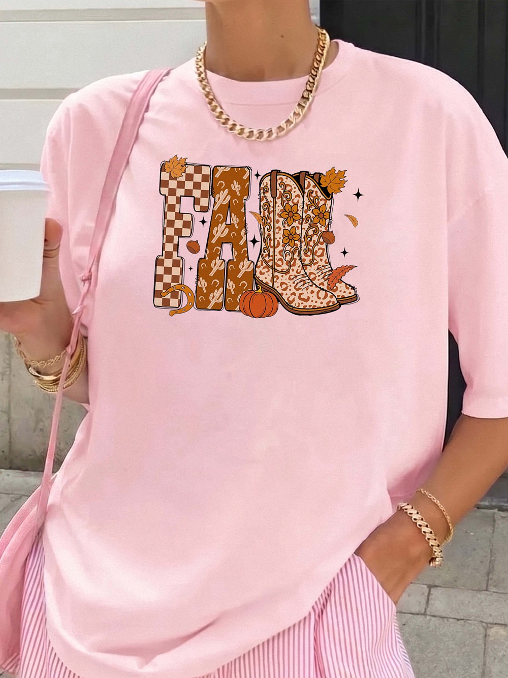 Western Fall Leopard Boots Graphic Tee - Boho Autumn Shirt