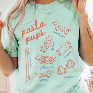Pasta Pups Dachshund Graphic Tee - Funny Wiener Dog Shirt