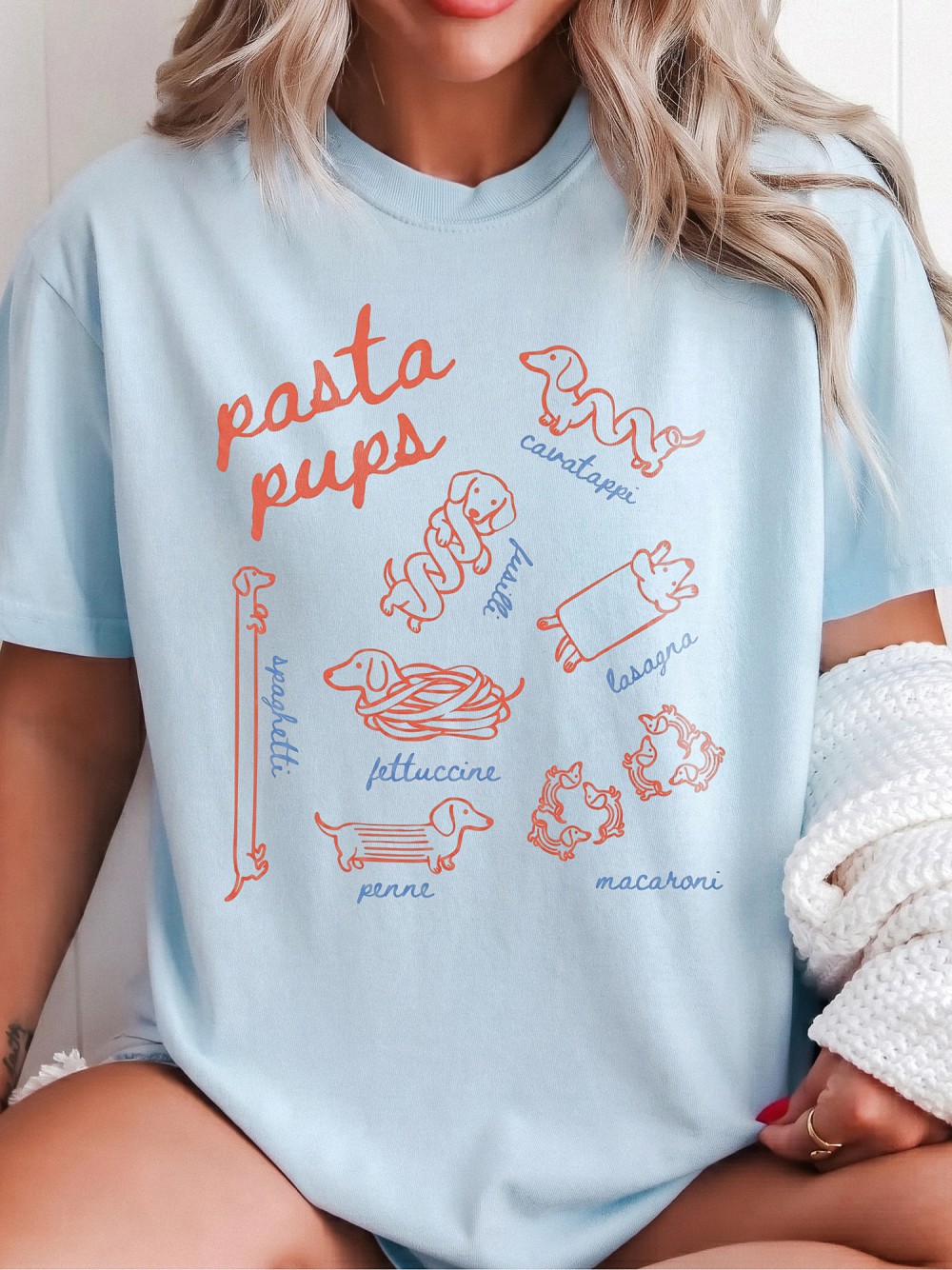 Pasta Pups Dachshund Graphic Tee - Funny Wiener Dog Shirt