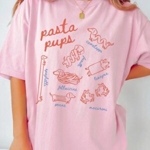 Pasta Pups Dachshund Graphic Tee - Funny Wiener Dog Shirt