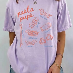 Pasta Pups Dachshund Graphic Tee - Funny Wiener Dog Shirt