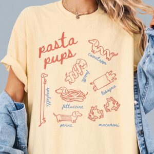 Pasta Pups Dachshund Graphic Tee - Funny Wiener Dog Shirt