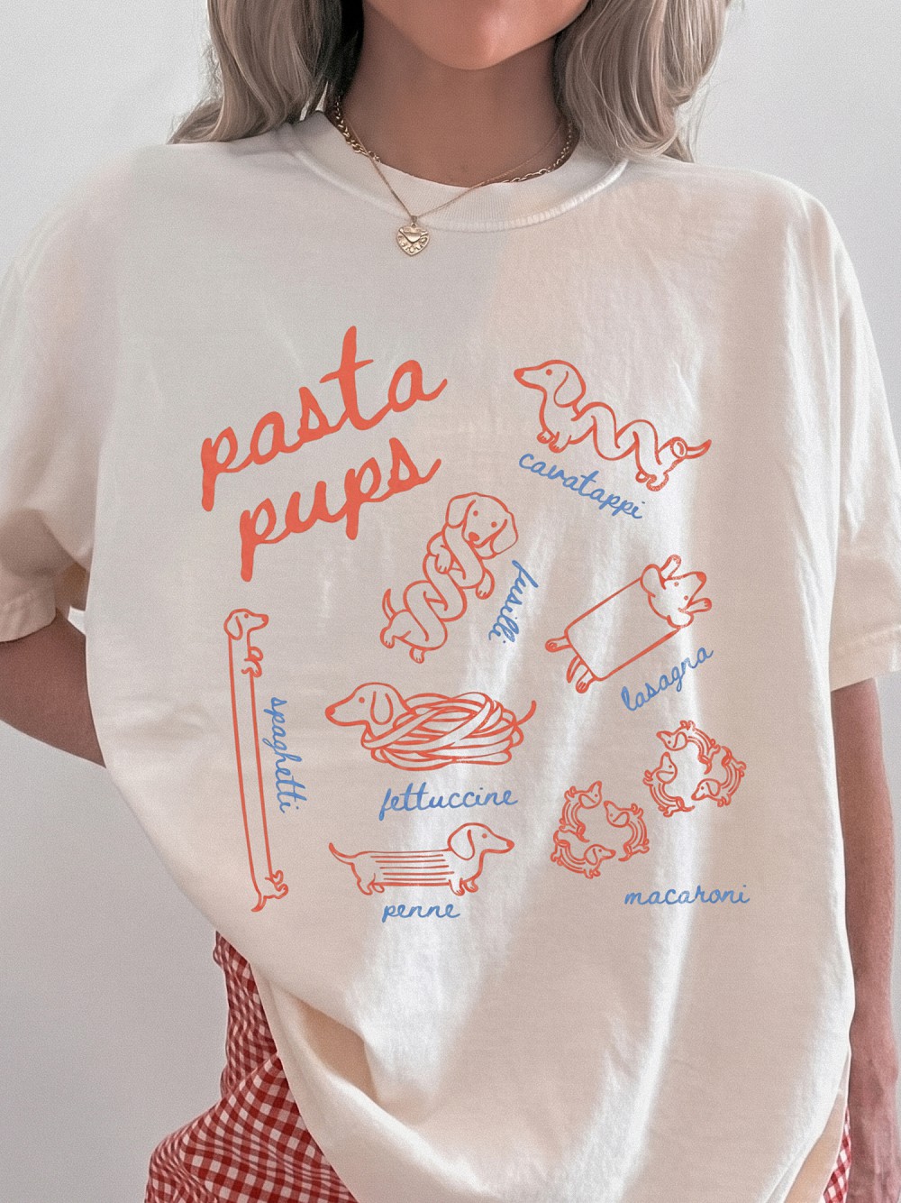 Pasta Pups Dachshund Graphic Tee - Funny Wiener Dog Shirt