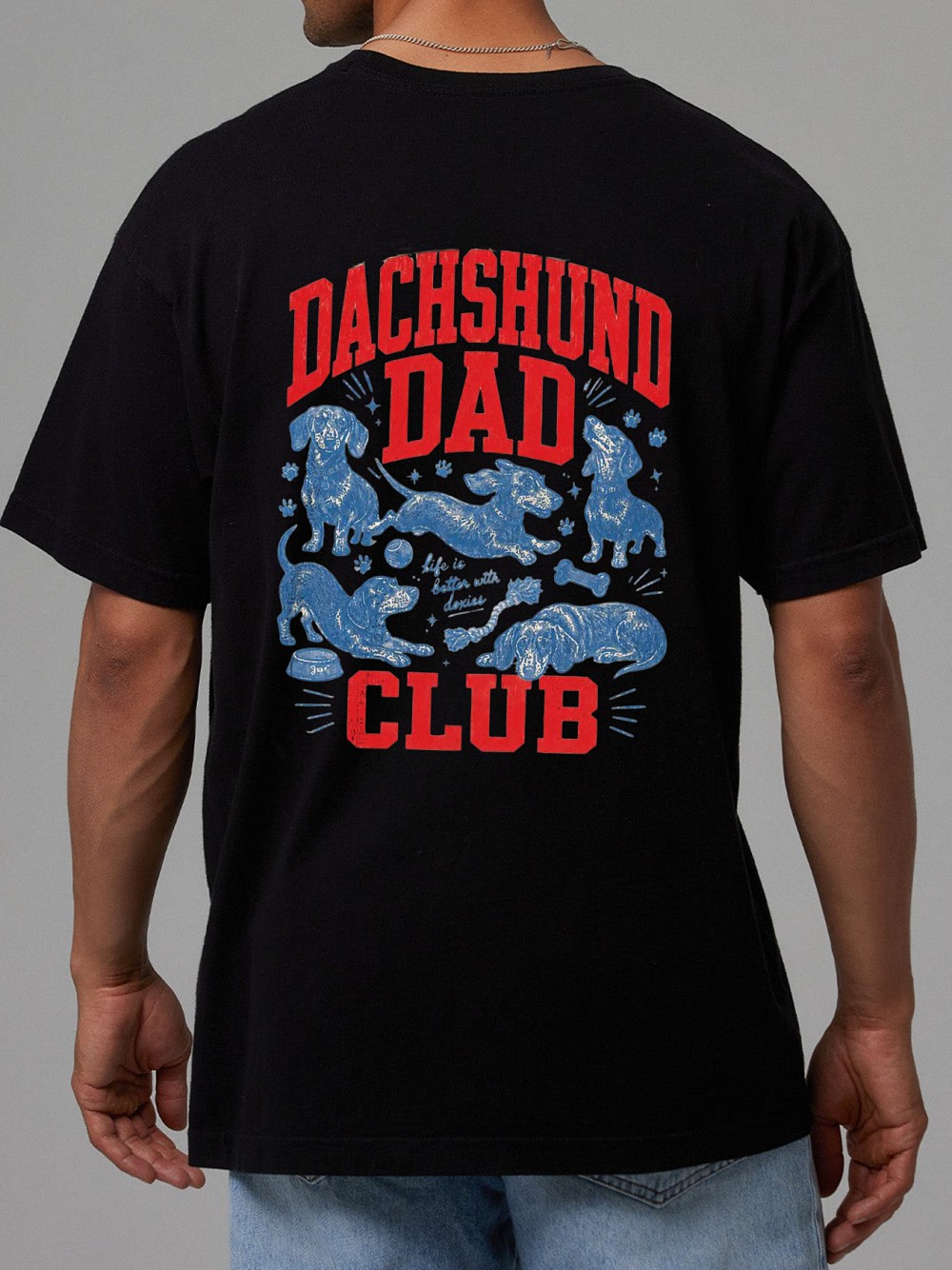 Dachshund Dad Club T-Shirt - Wiener Dog Lover Graphic Tee
