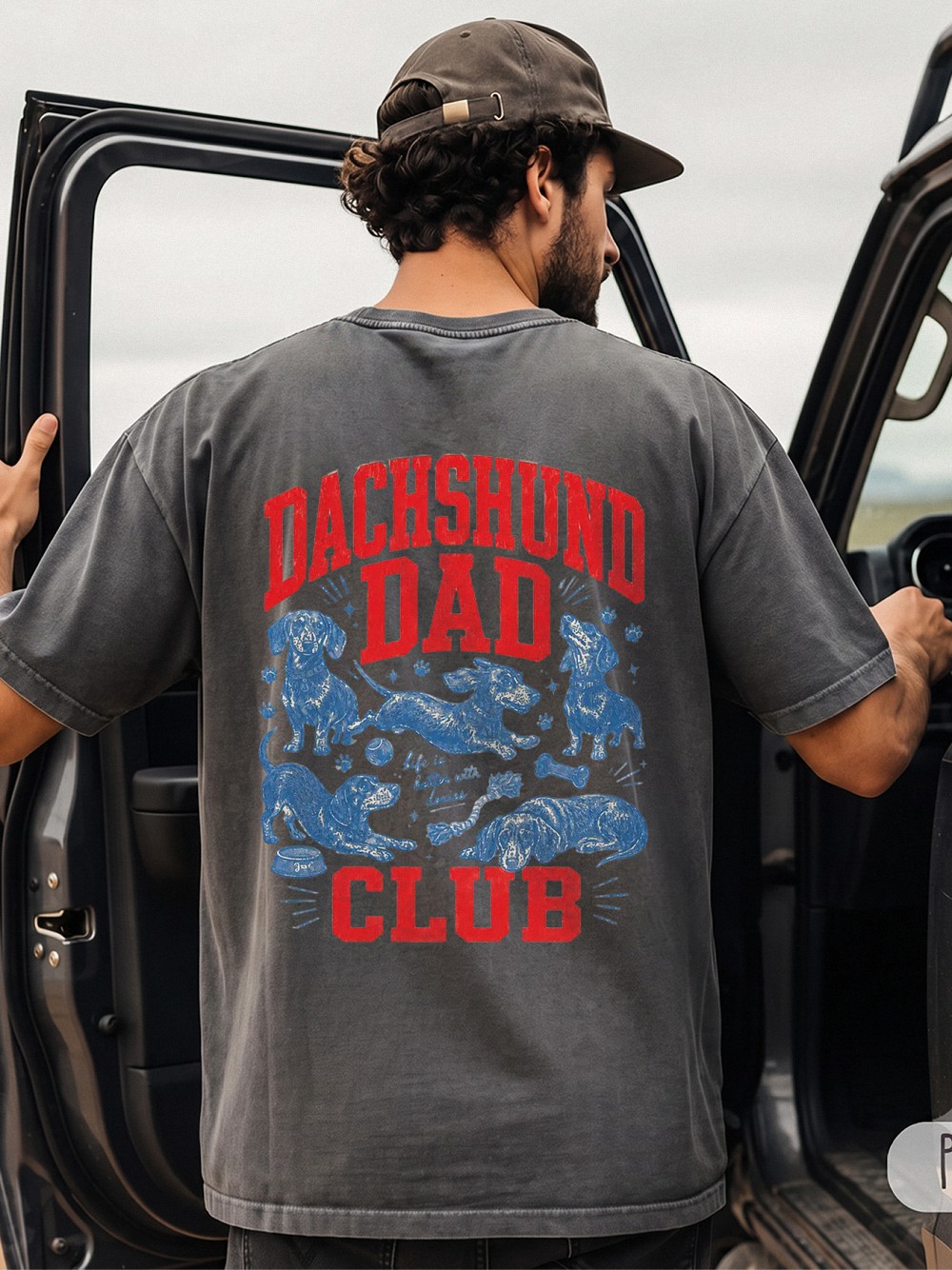 Dachshund Dad Club T-Shirt - Wiener Dog Lover Graphic Tee