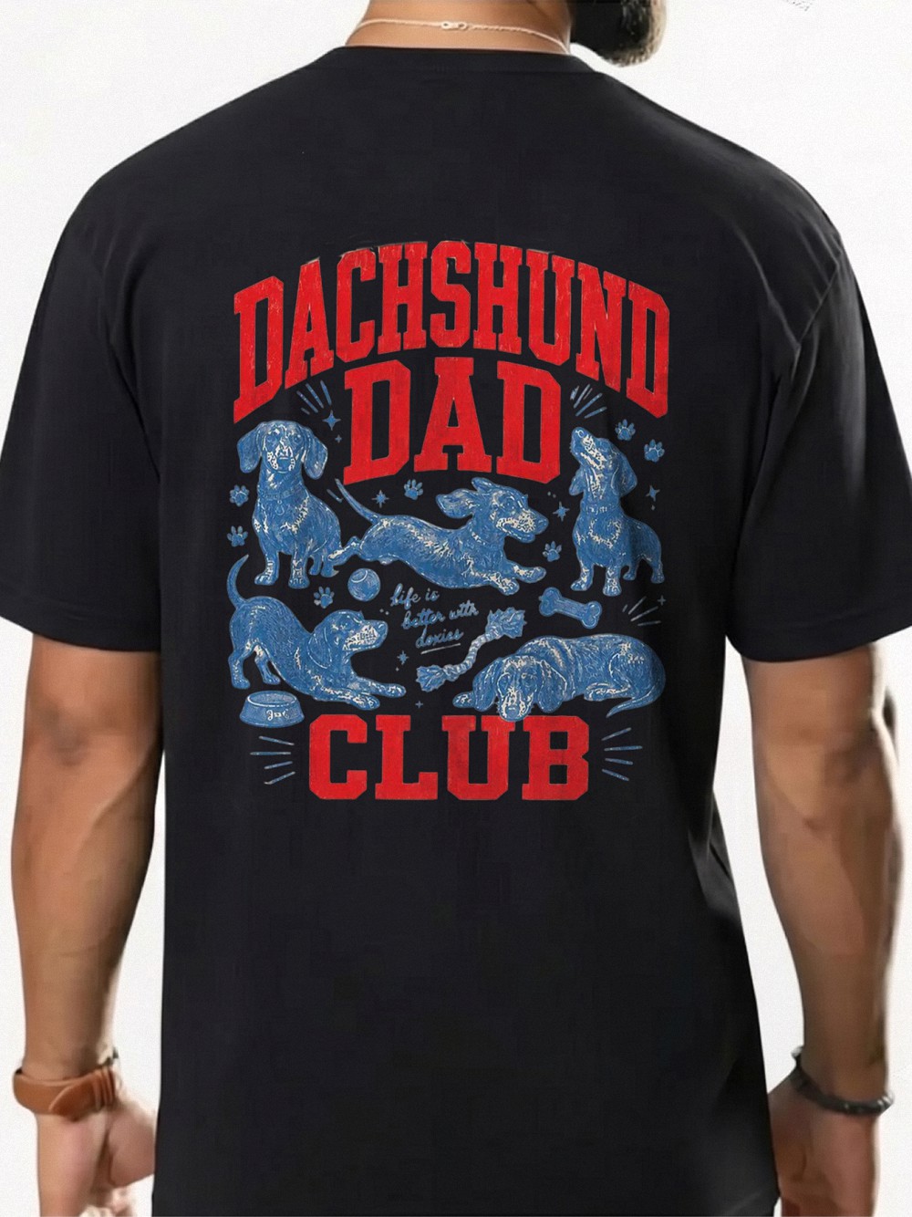 Dachshund Dad Club T-Shirt - Wiener Dog Lover Graphic Tee