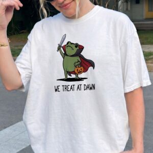 We Treat At Dawn Vampire Frog Shirt - Cute Kawaii Halloween Graphic Tee