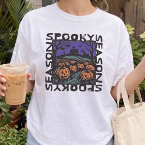 Retro Spooky Season Oversized Halloween Graphic Tee