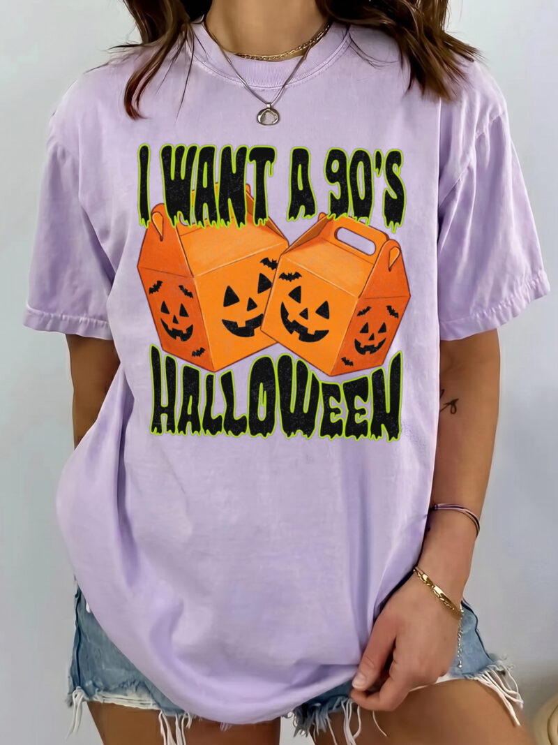 McBoo 90s Halloween Retro Happy Meal Bucket Graphic T-Shirt