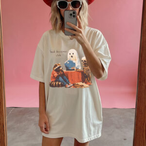 Bad Decisions Club Funny Ghost & Raccoon Graphic Tee