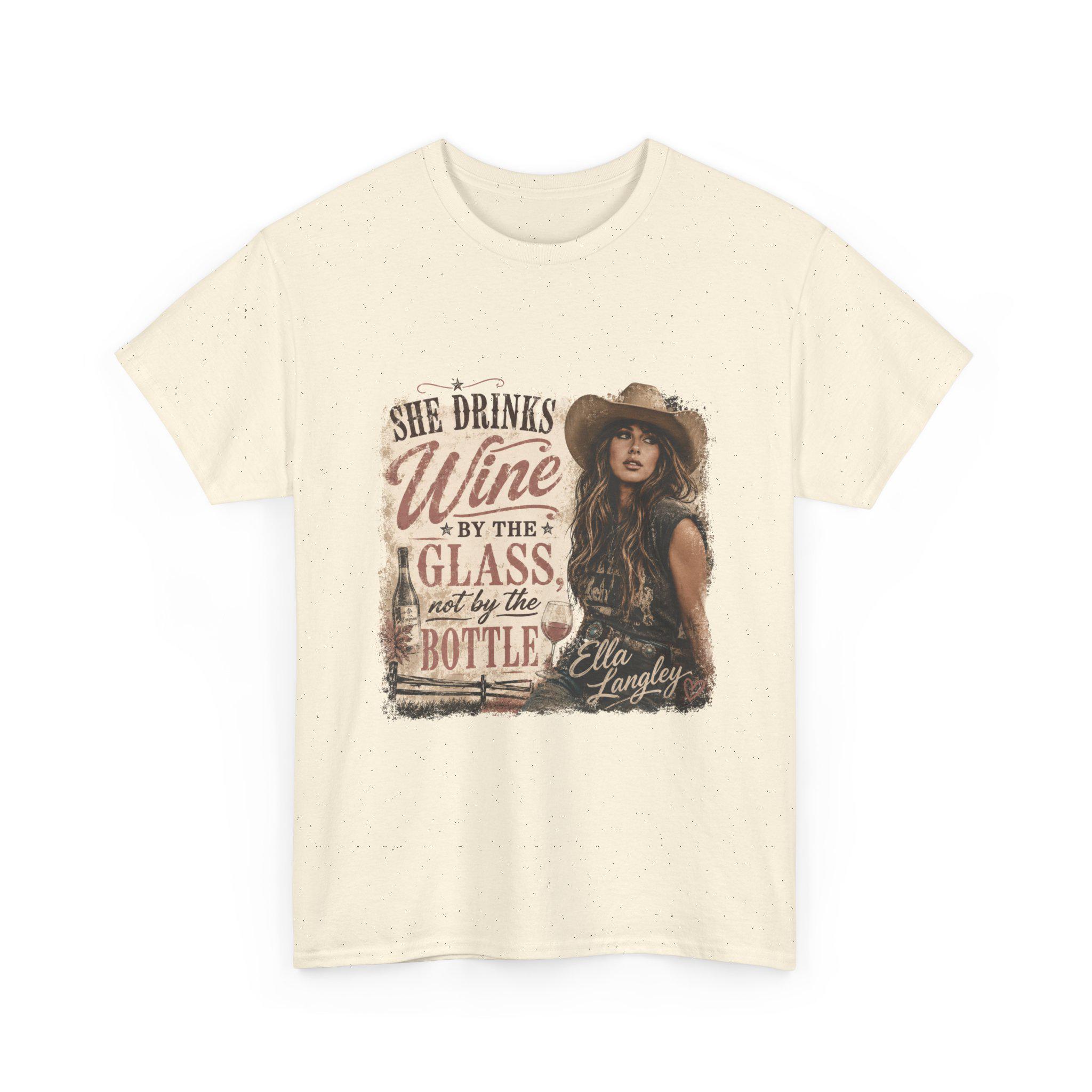 Ella Langley She Drinks Wine By The Glass Vintage Country T-Shirt