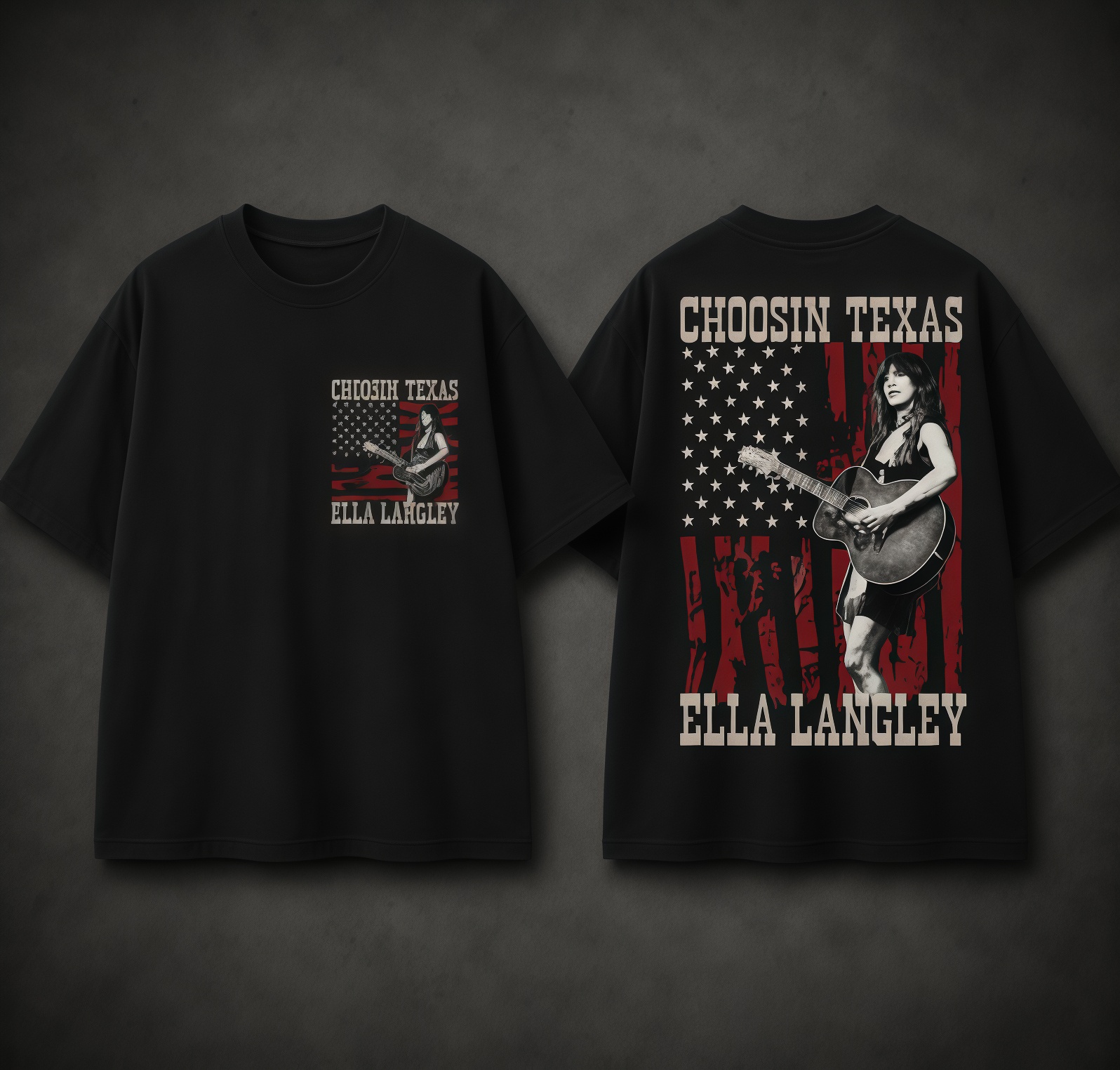 woobulk_1783998388787_0_fb54133b.jpg Ella Langley Choosin Texas Shirt | Vintage Country Graphic Tee