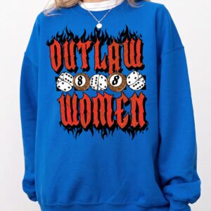 Outlaw Women 8-Ball Graphic Tee | Edgy Vintage Biker Shirt