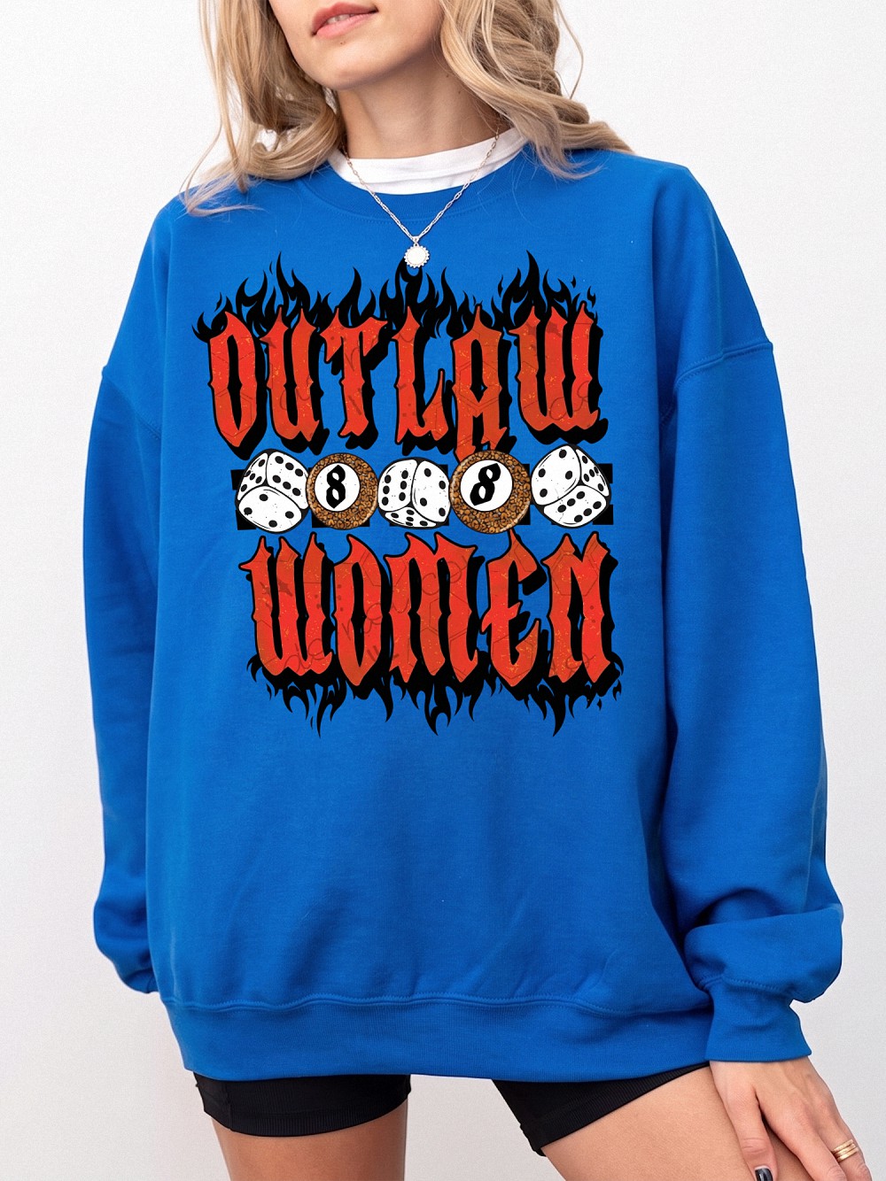 Outlaw Women 8-Ball Graphic Tee | Edgy Vintage Biker Shirt