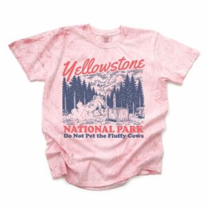 Funny Yellowstone Do Not Pet The Fluffy Cows Bison Graphic Tee