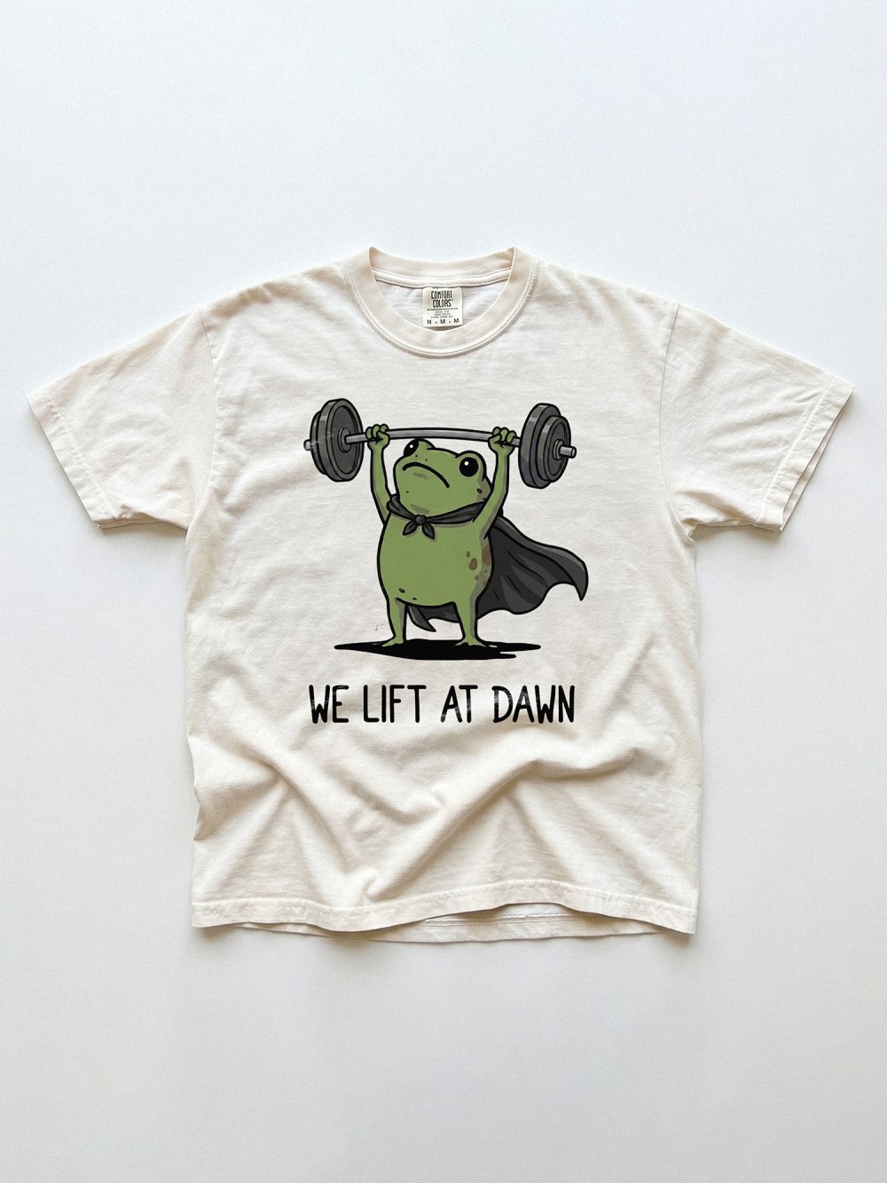 We Lift At Dawn Funny Frog Gym Shirt - Weightlifting Graphic Tee