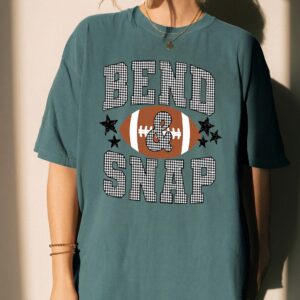 Bend and Snap Football Game Day Shirt - Checkered Graphic Tee