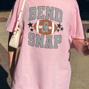 Bend and Snap Football Game Day Shirt - Checkered Graphic Tee