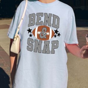 Bend and Snap Football Game Day Shirt - Checkered Graphic Tee