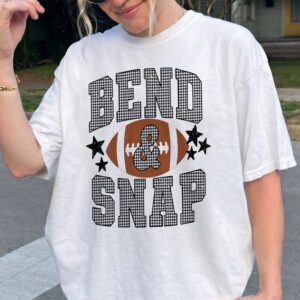 Bend and Snap Football Game Day Shirt - Checkered Graphic Tee