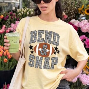 Bend and Snap Football Game Day Shirt - Checkered Graphic Tee