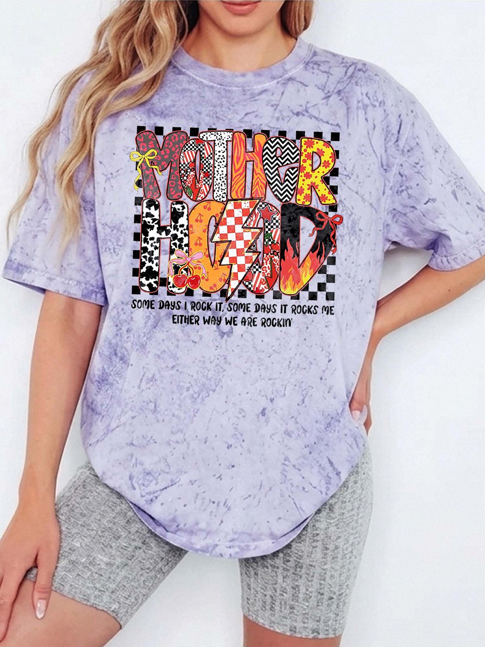 Retro Motherhood Some Days I Rock It Shirt Funny Mom Graphic Tee