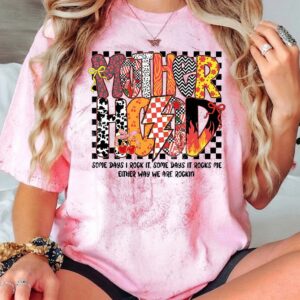 Retro Motherhood Some Days I Rock It Shirt Funny Mom Graphic Tee