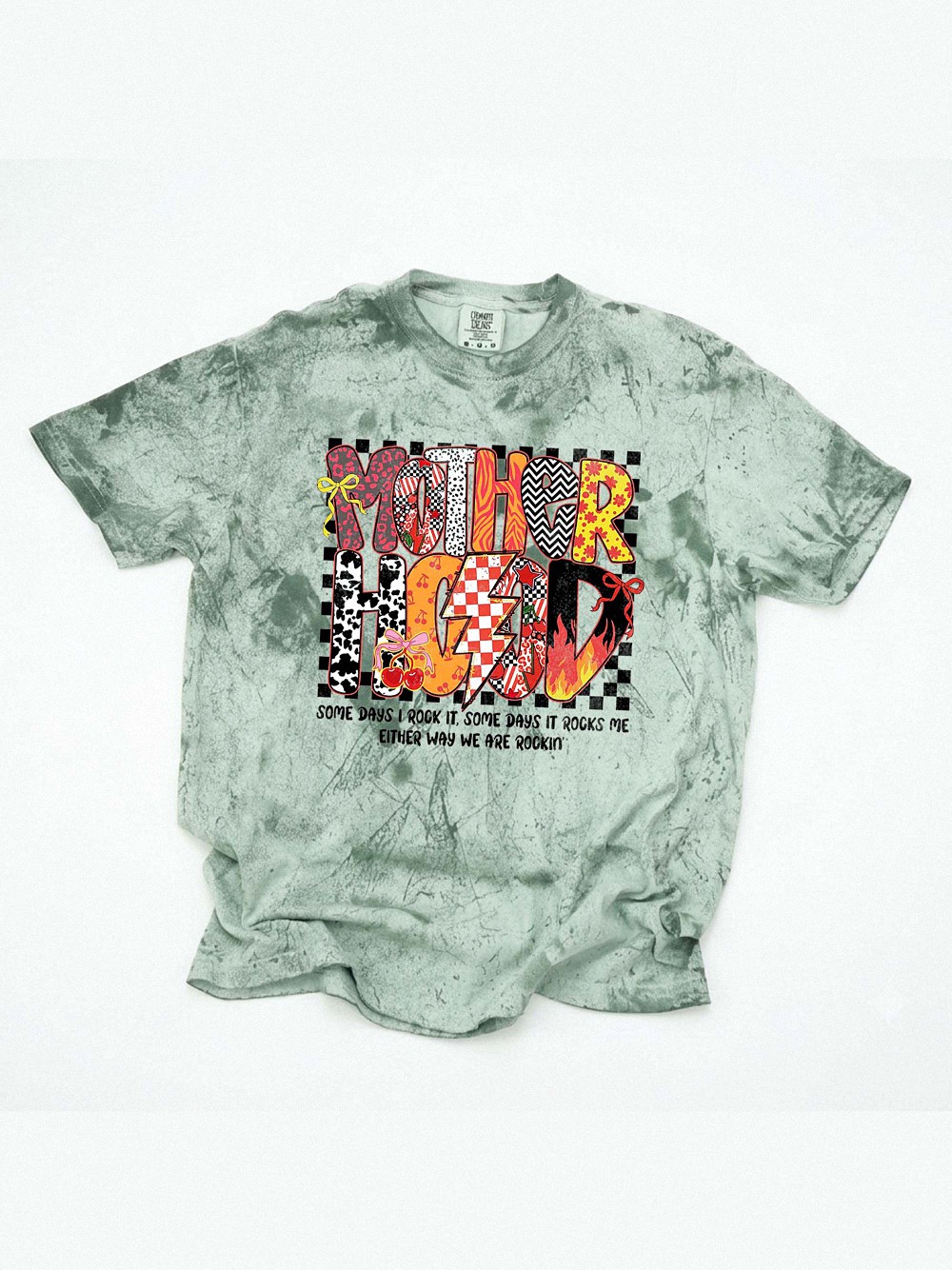 Retro Motherhood Some Days I Rock It Shirt Funny Mom Graphic Tee