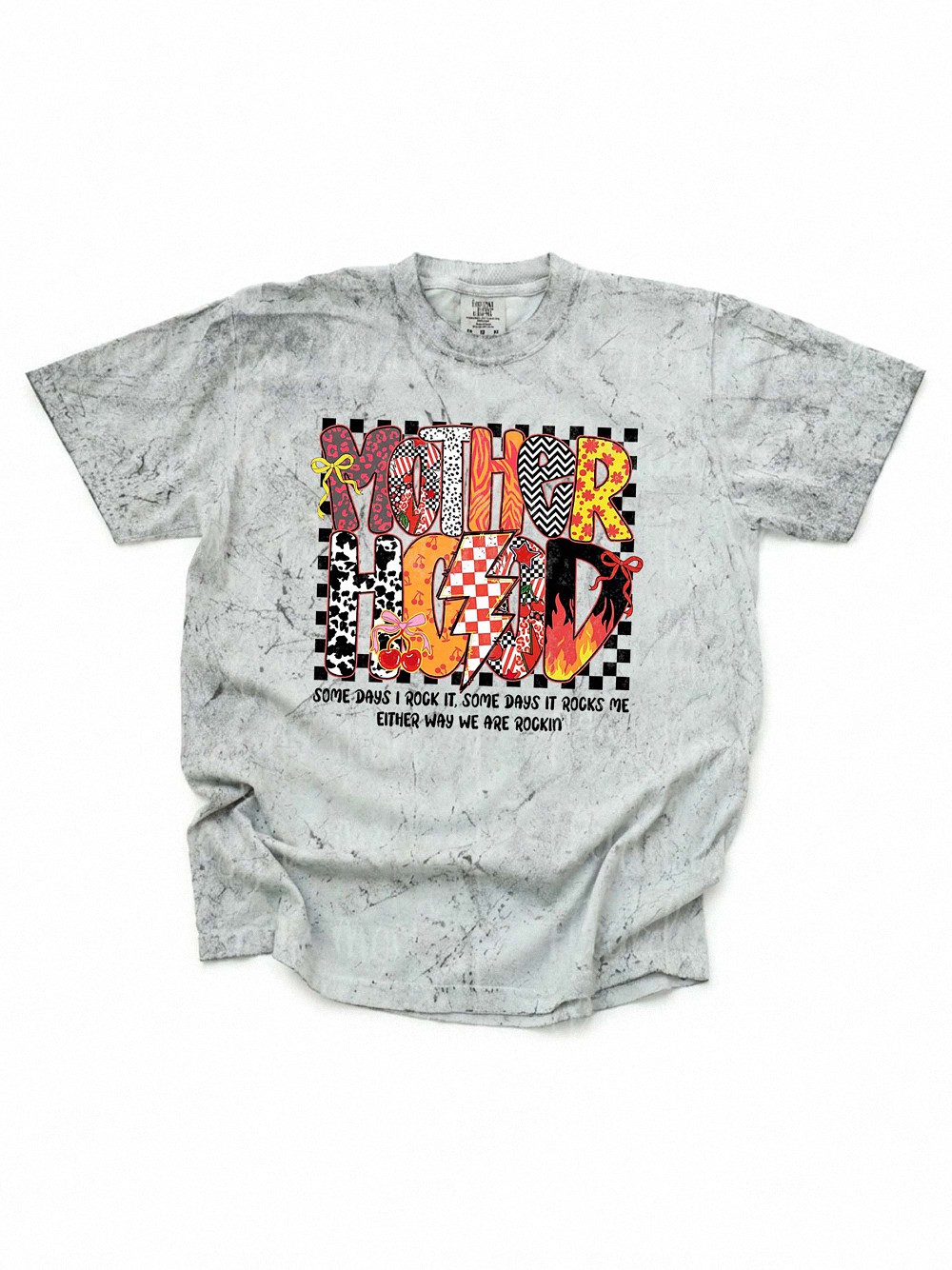 Retro Motherhood Some Days I Rock It Shirt Funny Mom Graphic Tee