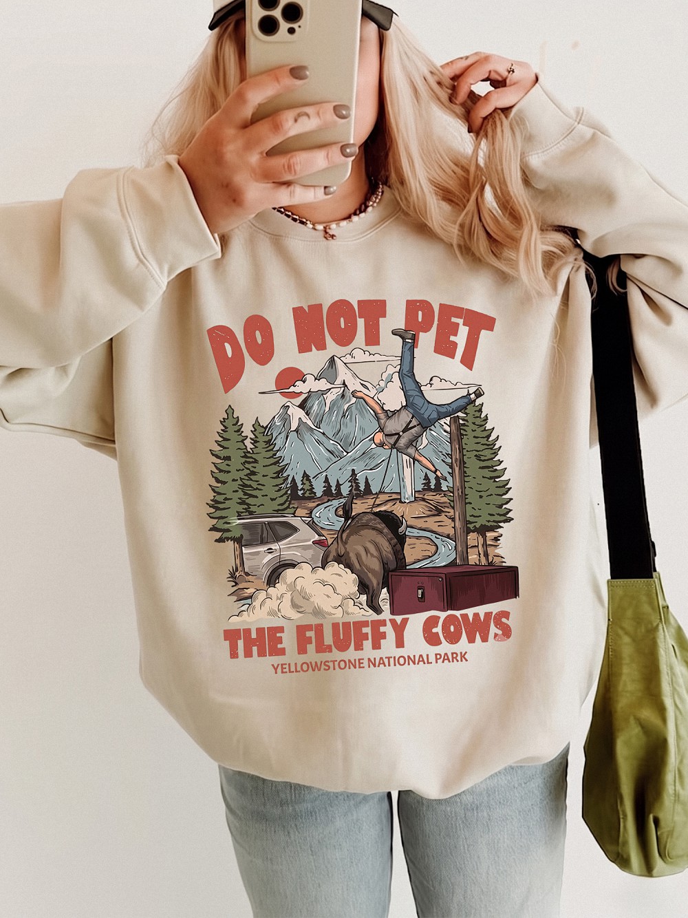 Do Not Pet The Fluffy Cows Yellowstone National Park Bison Shirt