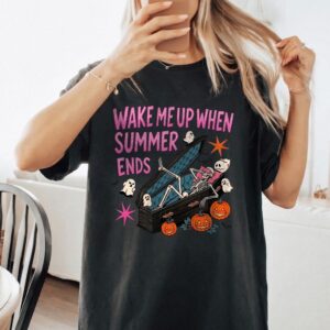 Wake Me Up When Summer Ends Skeleton Shirt - Spooky Halloween Tee