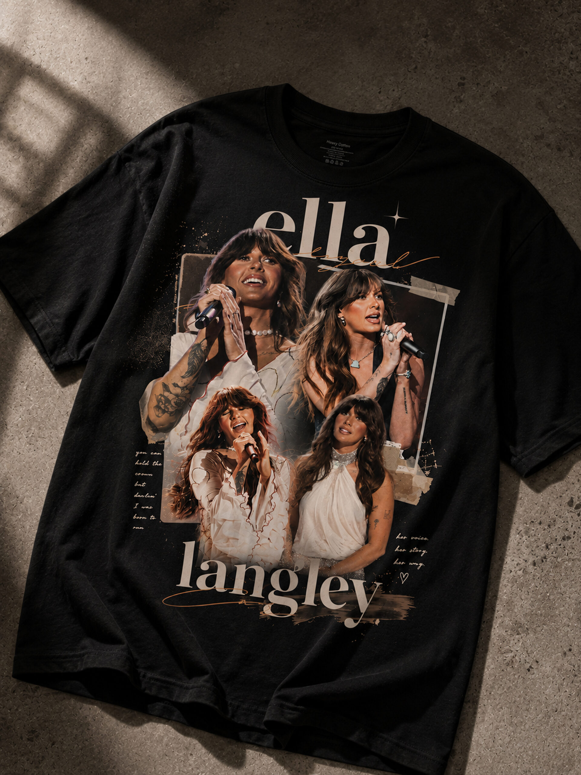 Ella Langley Vintage Bootleg Graphic Tee | Born To Run Country Shirt