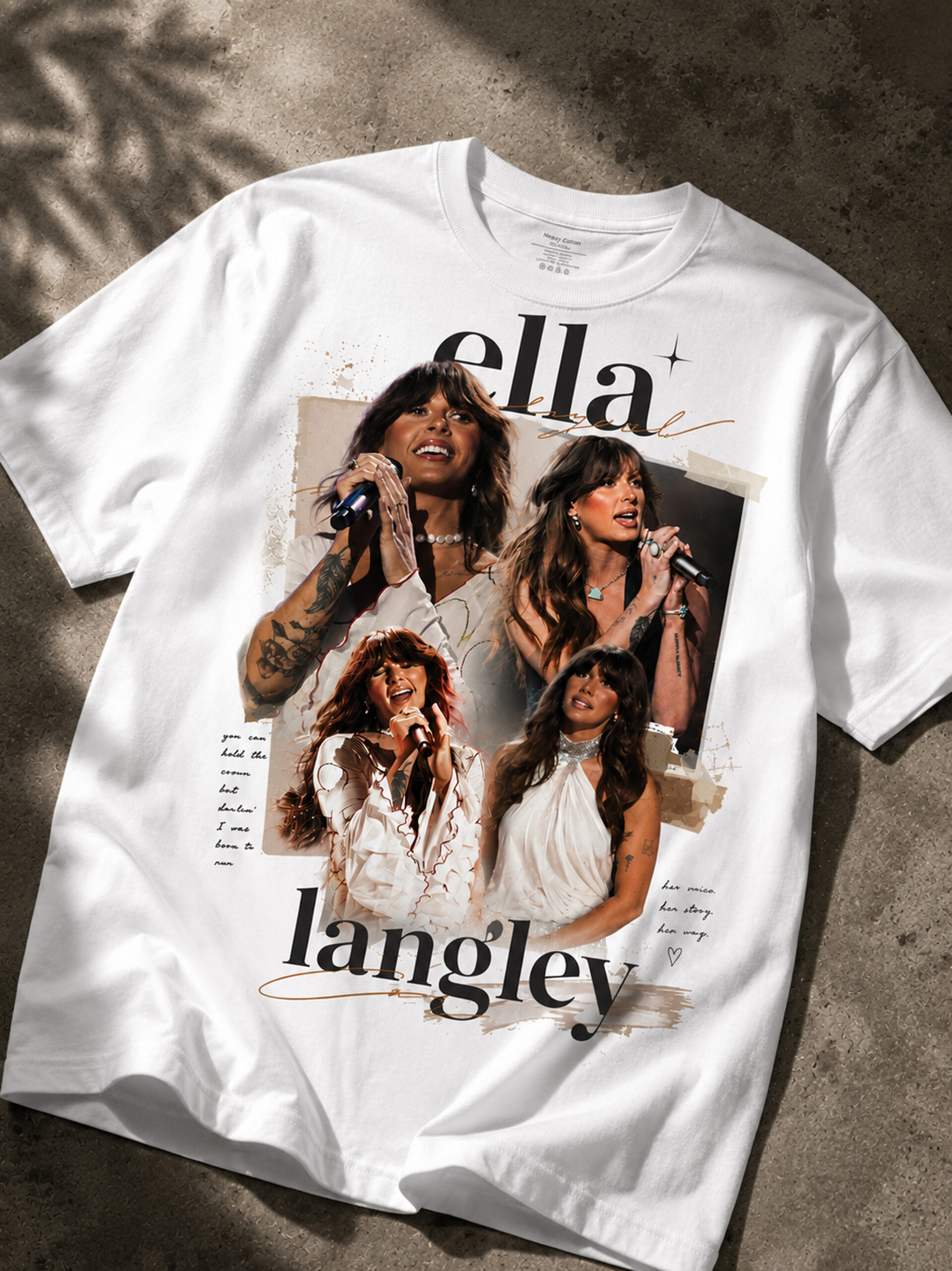 Ella Langley Vintage Bootleg Graphic Tee | Born To Run Country Shirt
