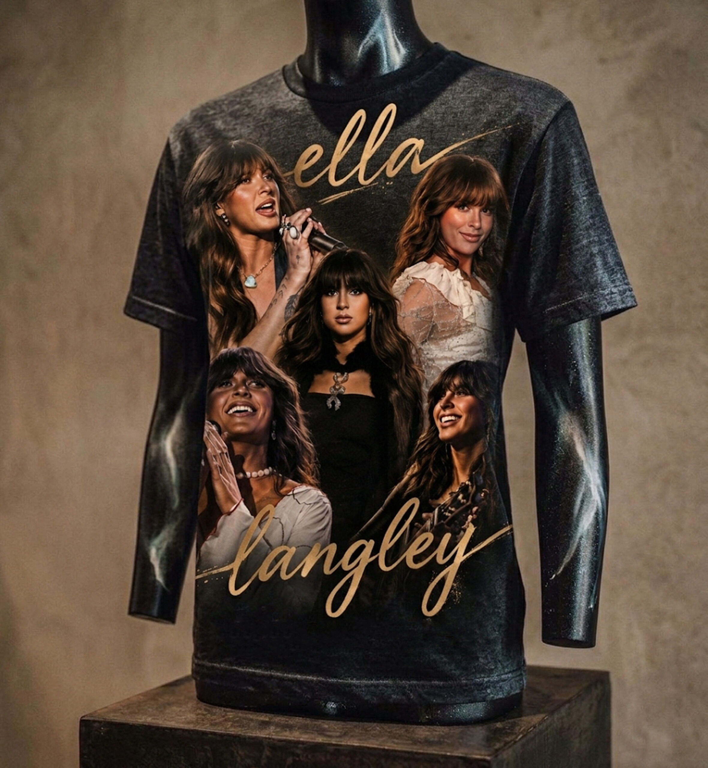 Ella Langley Vintage Collage Graphic Tee - Country Music Concert Merch