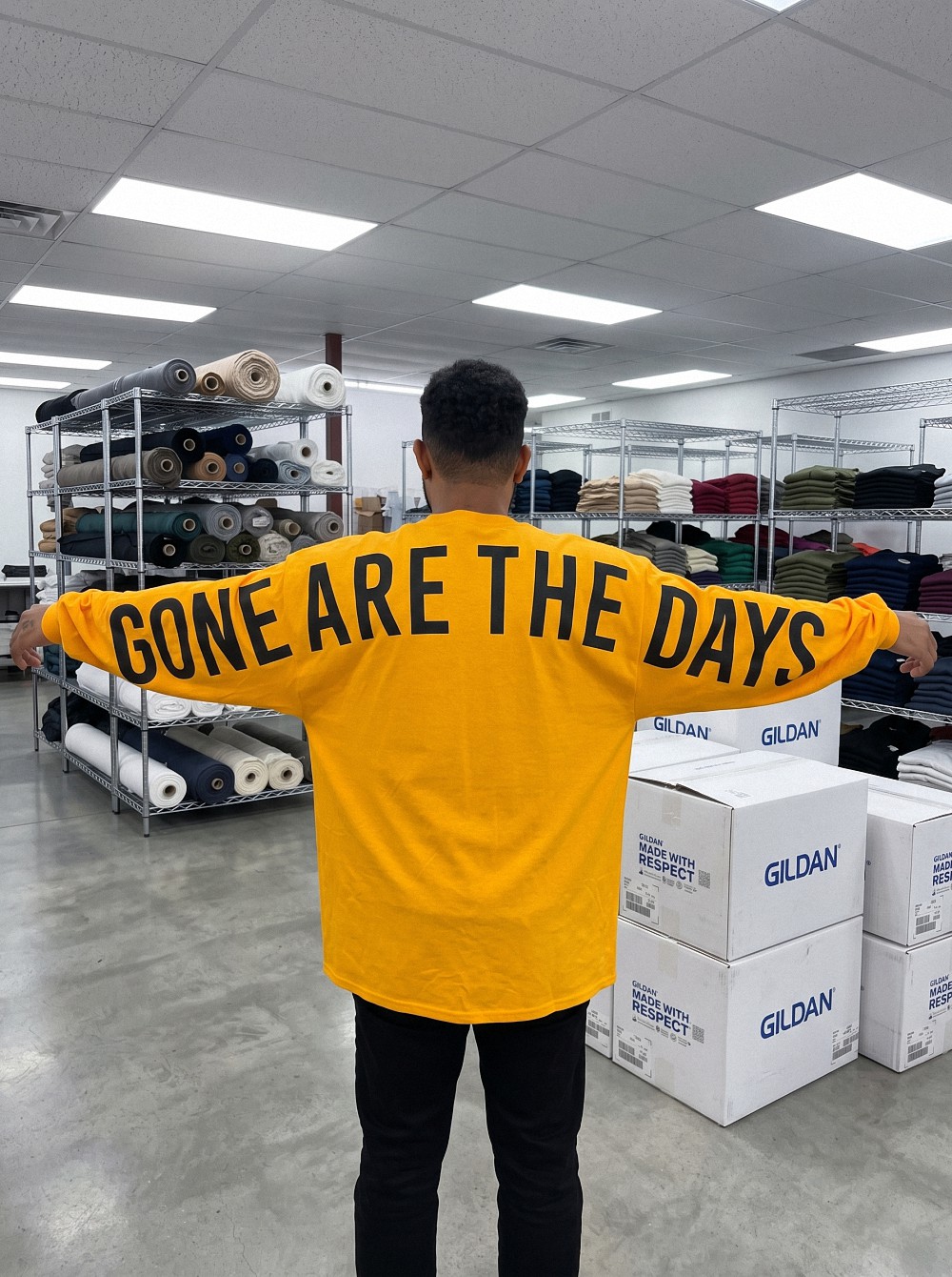 GONE ARE THE DAYS Yellow Long Sleeve Shirt - Hevvwjrq Streetwear