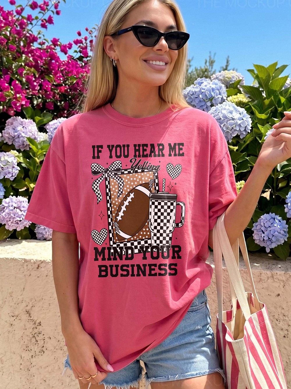 If You Hear Me Yelling Football Mom Shirt | Hgswriuh Game Day Tee