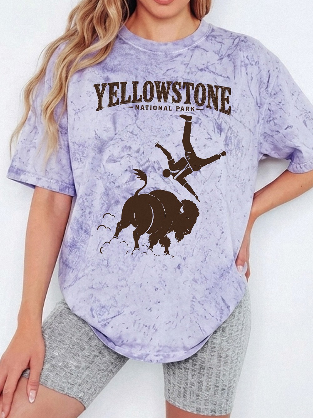 Vintage Yellowstone Bison Graphic Tee - Funny National Park Shirt